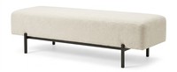 Beige Bank Textil Modern Sitzhocker Polsterbank Schlafzimmer MöBel