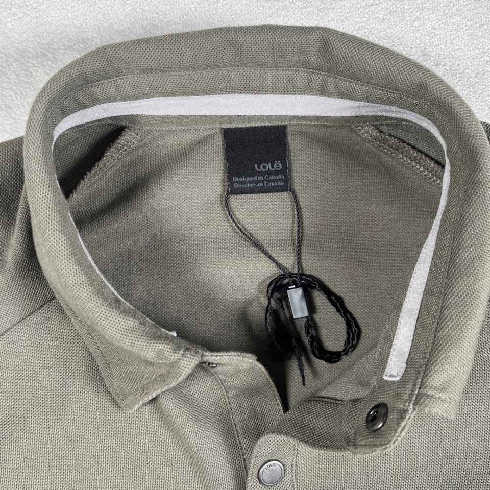Camisa Polo Lole Colin Manga Corta Para Hombre S/P Verde Desierto Atlética Informal Nueva Sin Etiquetas Foto 4 de 4