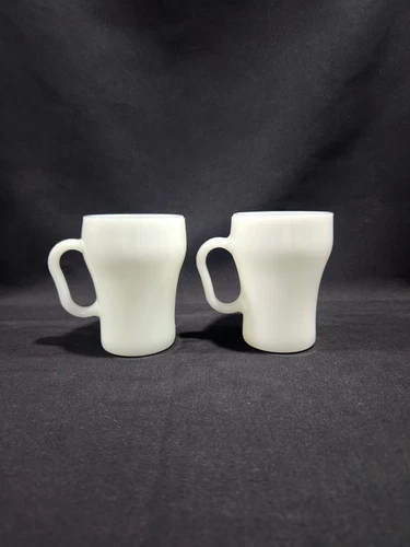 Vintage Fire King Anchor Hocking Milk Glass Mugs