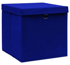 Cube Storage Boxes Fabric Box Organiser Foldable Collapsible Canvas Basket UK