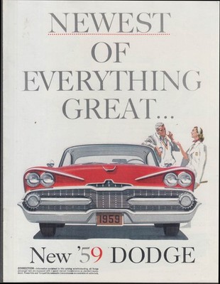 1959 Dodge sales brochure Custom Royal Lancer Sierra Coronet