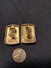 ESTEE LAUDER VINTAGE GOLD TONE CLIP EARRINGS  — photo 2