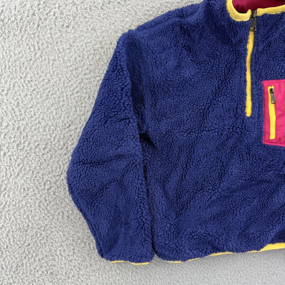 Polo Ralph Lauren Sweater Girls Medium 8-10 High Pile Fleece Pullover Zip Pony - Image 4 of 4