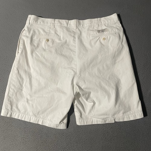 Polo Ralph Lauren Tyler Shorts White Khaki Pleated Cotton Casual Size 38 - Picture 5 of 7