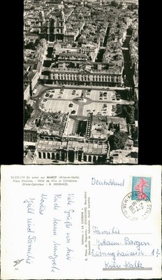 Nancy Place Stanislas Hôtel de Ville et Cathédrale, Luftaufnahme 1963