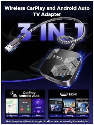 Teckygem 3-1 Wireless Carplay Adapter Device -Advanced Edition