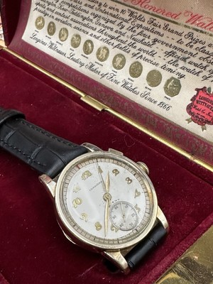 Longines 10k gold filled Flyback single button Chronograph