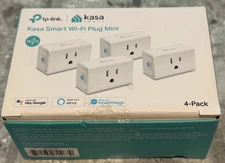 4x Kasa Smart Wi-Fi Plugs EP10P4 – Compact | Alexa & Google Assistant Compatible