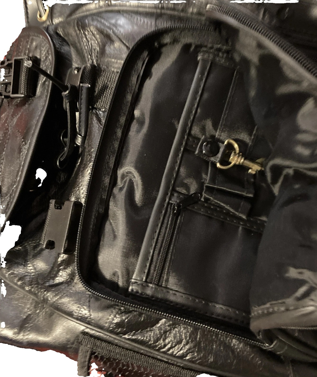 Leather Backpack Drawstring Top Unisex - image 2