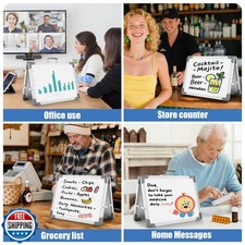 White Board Dry Erase 24" x 18", Magnetic Portable Foldable Whiteboard Double...