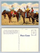 Wyoming WY-Wyoming Shoshone Men Ceremonial Attire Horses Plains Vintage Postcard