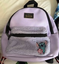 mini backpack Stitch purple with black straps