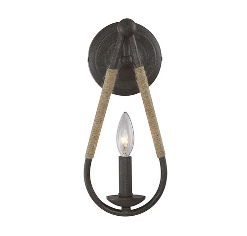 Trade Winds Lighting 1-Light Wall Sconce In Rusty Nail - TW110007-RN - Picture 2 of 3