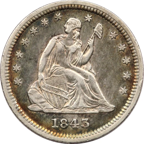 1843-P Seated Liberty Quarter — photo from another recent sale