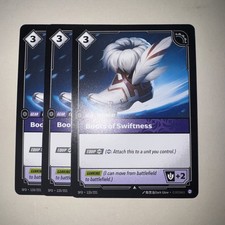 Riftbound TCG Boots of Swiftness SFD 133/221 X3 Playset Spiritforged Card  CCG