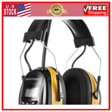 AM/FM Radio Headphones 25dB NRR,Noise Reduction Safety Earmuffs,Digital Display