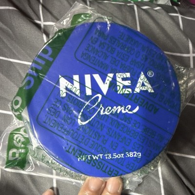 NIVEA Creme Moisturizing Cream 13.5 oz Blue Tin Jar for Face & Body