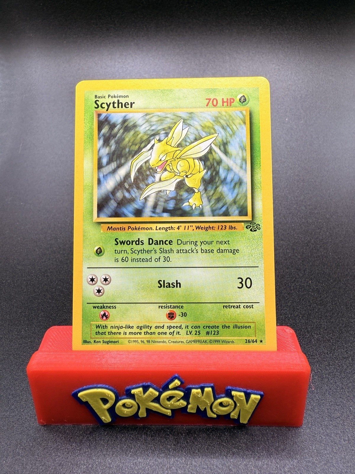 Scyther 26/64 Non Holo Jungle Set Rare Pokemon Card WOTC Near Mint