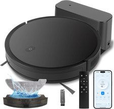 2-in-1 Robot Vacuum  Mop, 5000Pa Suction, App/Voice Control, Self-Charging