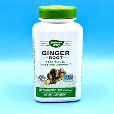 Nature's Way Ginger Root - 550 mg per Capsule- 240 Capsules - Best By 05/31/2026