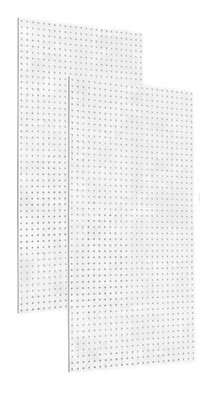Triton Products Pegboard White High-Density Fiberboard 2-Pack 24'' H x 42'' W