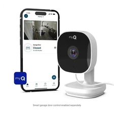 MyQ Smart Indoor HD Camera 1080p, Night Vision, Motion Detection, Two-Way Audio