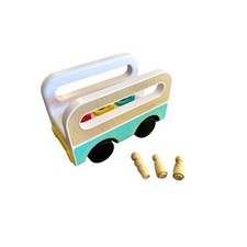 Lovevery Wheel Around Town Bus Montessori Kids Toddler Learning Toy with Pegs