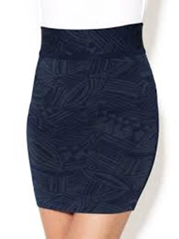 CUT 25 Patterned STRETCH Legion SKIRT Jacquard KNIT Techno MINI ( L ) - Image 4 of 4