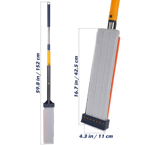 Profi Bodenwischer-Set Wischmop mit Teleskopstiel + 6pcs Ultra-Microfaserbezug - Bild 7 von 14