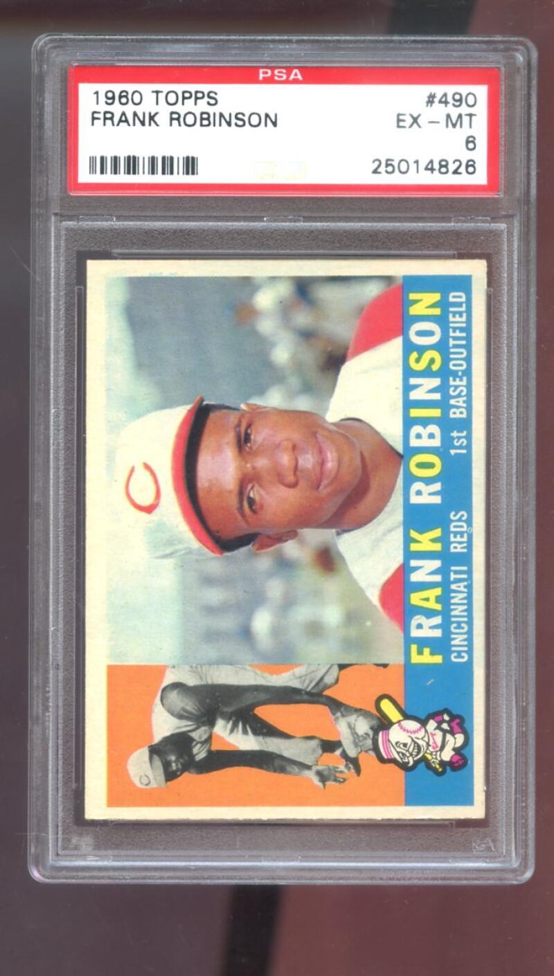 1960 Topps #490 Frank Robinson PSA 6 Graded Baseball Card MLB Cincinnati Reds