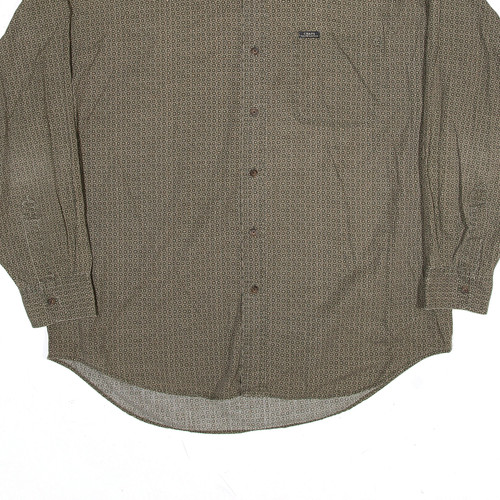 CHAPS Mens Shirt Green Geometric Long Sleeve XL - Picture 5 of 6