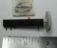 100K Thumb-wheel Knob Potentiometer Multi-Turn Linear- NOS QTY 1