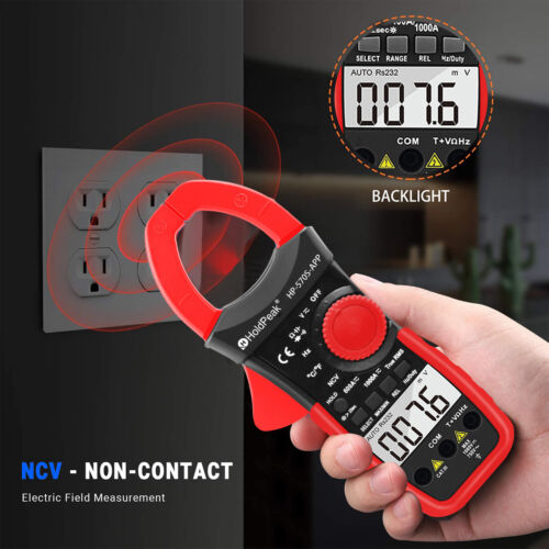 Digitales Zangenmultimeter TRMS AC/DC Strom Voltmeter Auto Bereich NCV Bluetooth - Bild 4 von 13