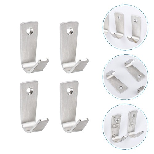 4 Pcs Wall Hangers Coat Wall Hooks Single Coat Hook Black Coat Hooks