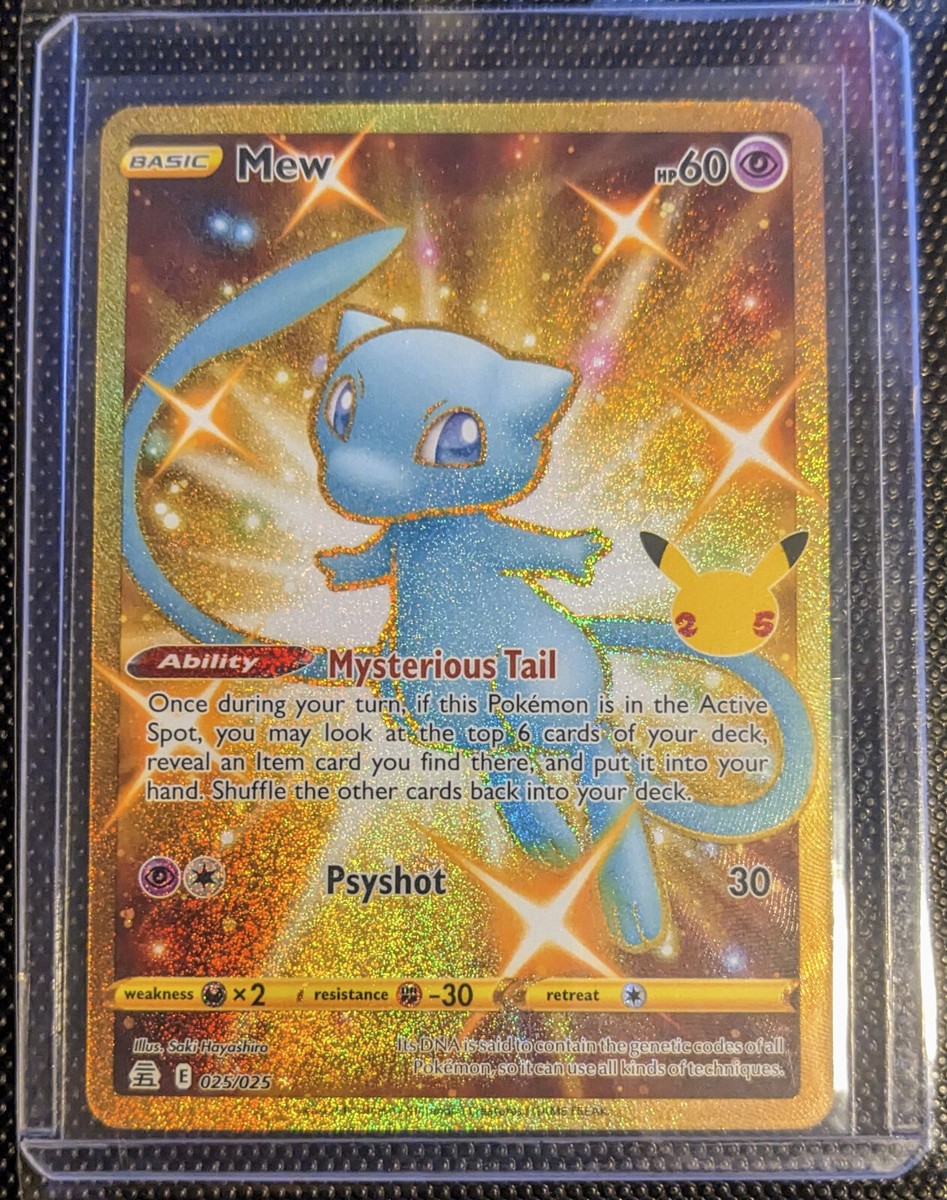 Mew (Secret) 025/025 Celebrations Gold Holo 25th Anniversary