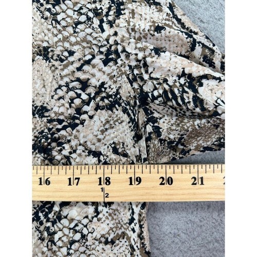 Talbots Button Down Shirt Womens 16P Petite Black Snakeskin Long Sleeve Ladies - Picture 6 of 7
