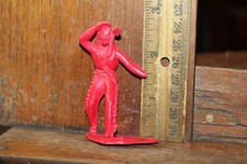 ca. 1950's Plastic Toy Figure Native American Indian Broken Hand