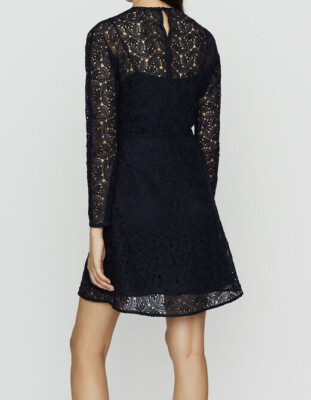 New Maje Repine Marine Navy Blue Lace Crepe Crochet Lace Guipure Dress 4 | eBay New Maje Repine Marine Navy Blue Lace Crepe Crochet Lace Guipure Dress 4 | eBay