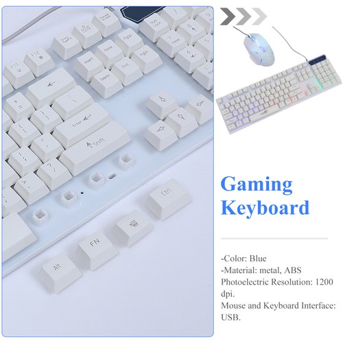 Tastatur- Und Mausset Büro Computertastatur Mit Hintergrundbeleuchtung - Bild 12 von 12