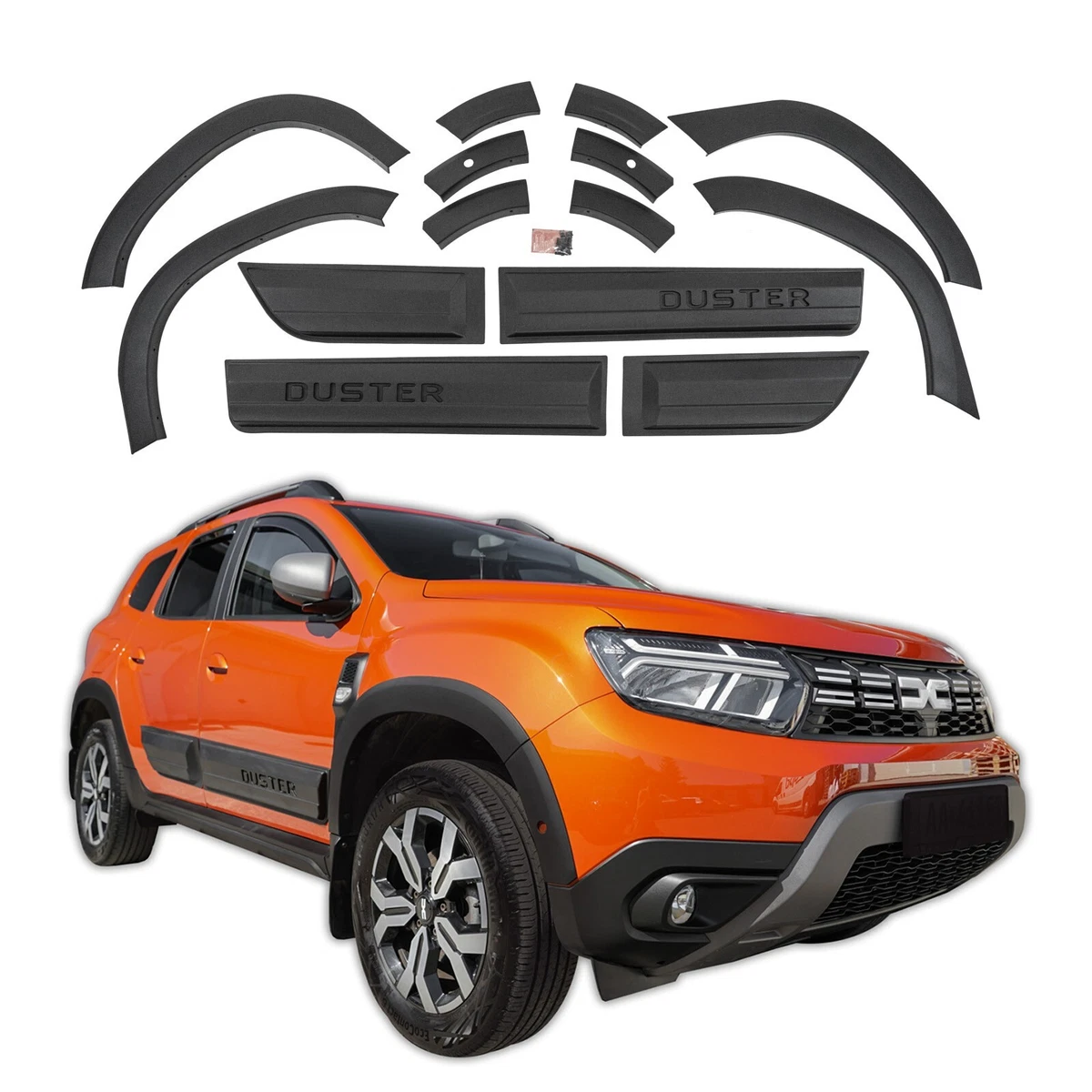 Paraspruzzi In Gomma Anteriori E Posteriori Per Dacia Duster 2 (2018-2024) – Kit 4 Pezzi Con Viti, Protezione Da Fango E Sassi