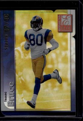 1999 Donruss Elite Status #109 Isaac Bruce 17/80 St. Louis Rams Football Card