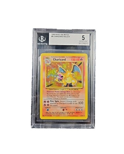 RARE BGS Beckett 8.5 Pokemon 1997 Topsun Charizard v Cloyster