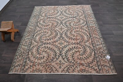 Oushak Türkisch Vintage Teppich 5x7 Kelim Rug Anatolisch Handarbeit Boho Deko...