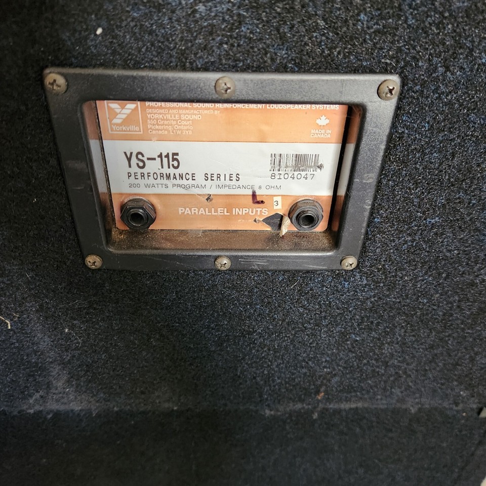 Yorkville YS 115 Passive Speakers/ 15 inch Moderate Condition eBay