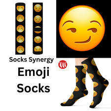 Smirk Emoji Socks personalized gift custom socks crazy socks funny socks