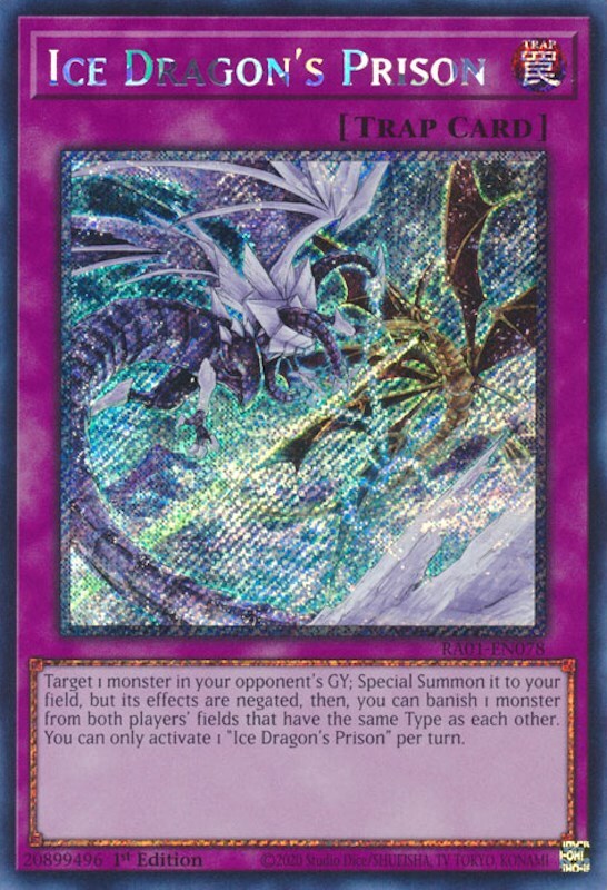TCGplayer 25th Quarter Century Prison Du Dragon De Glace (Quarter Century Secret Rare TCGplayer Quarter Century