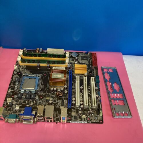ASUS P5B-VM DO Socket 775 M-ATX Motherboard W/ Intel E7500 /2x2GB Ram/ IO Plate - Picture 1 of 5