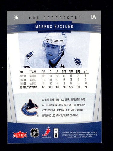 2006-07 Fleer Hot Prospects Base Hockey Cards You Pick #1 - 100 - Picture 179 of 189