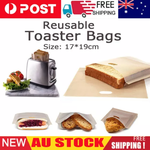 1-10 Toast Bag Reusable Toaster Sandwich Bags Baking Pouch Toasty Toastie Pocket