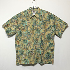Reyn Spooner Mens Multicolor Art Of Eddy Y Short Sleeve Hawaiian Shirt Sz XXL